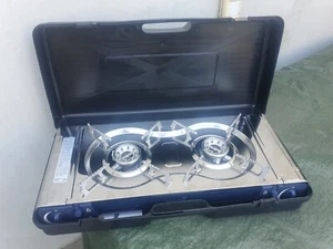 fornello doppio/barbecue da campeggio skandika Nuovo, vendo causa acquisti doppi - Foto 1 di 5