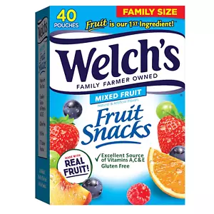 Fruit Snacks, Mixed Fruit, Bulk Pack, Individual Single Serve Bags, 0.8 Oz (Pack - Picture 1 of 11