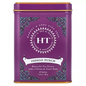 HT Tea Blends, Indigo Punch, 20 Sachets, 1.4 oz (40 g) - Picture 1 of 3