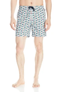 NEW MENS ORIGINAL PENGUIN MARACA PALM TREE PRINT SWIM TRUNK BOARD SHORTS XL $69 - Picture 1 of 2