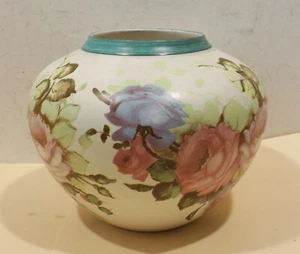 SEC Italy Vintage Keramik Blumen Vase 18cm x Dm.22cm " Dekor blumen " - Bild 1 von 6