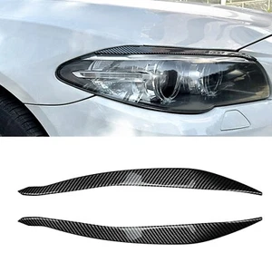 Cubierta párpado faros bmw serie 5 f10 f11 2015-2017 aspecto fibra carbono - Imagen 1 de 12