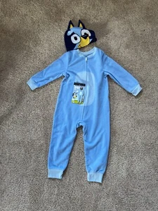 BLUEY Pajamas Blanket Sleeper Bodysuit with Hat Cap Size 3T New NWT - Picture 1 of 7