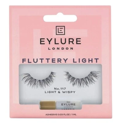 Eylure London Fluttery Light False Lashes with Adhesive Glue Light Wispy No. 170 - Image 1 of 2
