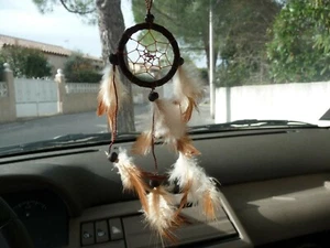 Kleiner Traumfänger Dreamcatcher schwarz Autospiegel Mini Traumsensor - Bild 1 von 1