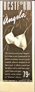 1942 Bestform Angela Brassiere Vintage Print Ad - Picture 1 of 6