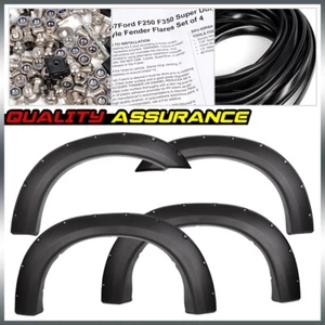 Fit For Ford F250 F350 99-07 Fender Flares Pocket Rivet Style Wheel Cover 4pcs - Picture 1 of 12