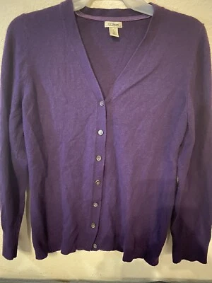 LL Bean Cardigan Women’s Small Purple Button Up Cardigan, Item 284062 - Image 1 of 4