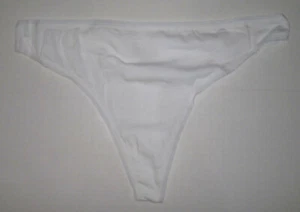NO BOUNDARIES WHITE THONG PANTIES M MEDIUM JUNIORS - Picture 1 of 2