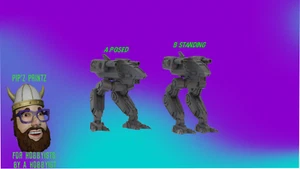 RTX1-O Raptor Alternate Mech Model For Battletech 6mm-10mm-15mm - Picture 1 of 1
