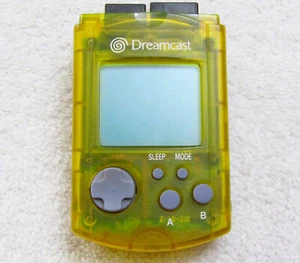 Tarjeta de memoria visual oficial Sega Dreamcast amarilla VMU/con baterías nuevas HKT-7000 - Imagen 1 de 2
