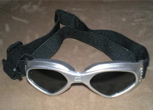 Petrich Silver Adjustable Dog Goggles Sunglasses Size S - Picture 1 of 3