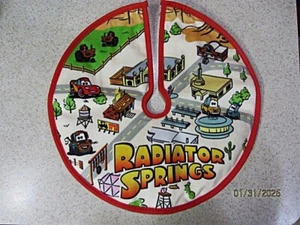 2022 Disney Pixar Cars RADIATOR SPRINGS Miniature Christmas Tree Skirt 12" NEW - Picture 1 of 4