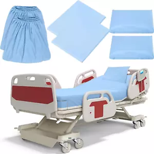 Hospital Bed Sheets for Home Use Extra Long Hospital Bed Fitted Sheets Sets 36 X - Picture 1 of 7
