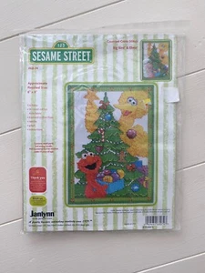 Janlynn Holiday BIG BIRD & ELMO Kreuzstich-Set #68-74 6”x8” Vintage 2000 Neu in Verpackung - Bild 1 von 4