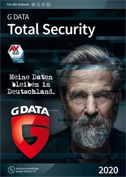 G DATA Total Security 2020 3 PC. Für Windows 7/8/10/MAC/Androd/iOs (2019, DVD-Rom)