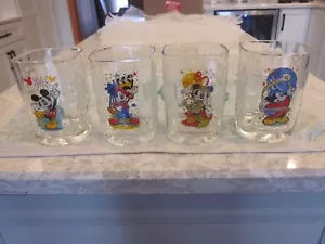 McDONALDS MICKEY MOUSE WALT DISNEY WORLD CELEBRATION 2000 GLASS SET OF 4 NEW! - Picture 1 of 10