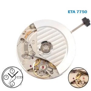 Eta Vajoux 7750 Swiss Automatic Movement, Chrono, White Day/Date Disks on 3. - Bild 1 von 3