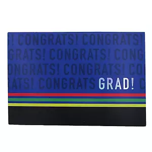 Graduation Card "CONGRATS GRAD!" Hallmark Silver Foil Highschool College Medical - Picture 1 of 5