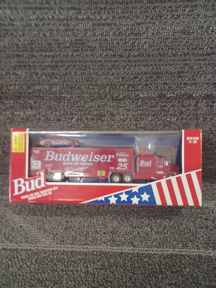 1:64th Scale Ken Schrader Budweiser Car Transporter With Car - Image 1 of 1