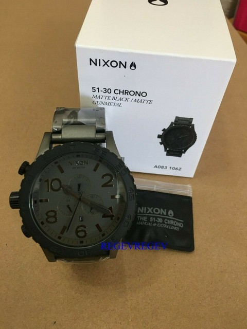 Nixon 51-30 Chrono All Black Men's Watch A083-001 – Watches of America