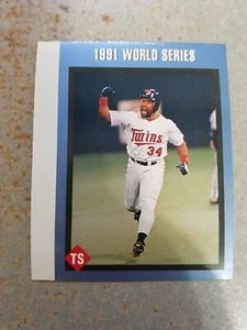 Kirby Puckett Minnesota Twins 1991 Tuff Stuff World Series White Strip Left Odd - Picture 1 of 2