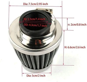 35MM Air Filter Cleaner ATV PIT DIRT BIKE SCOOTER MOPED AF01 - Bild 1 von 6