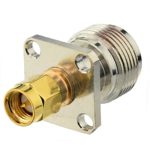 N-Typ Buchse auf SMA Stecker Flansch Panel Halterung RF Adapter Koaxial Stecker - Bild 1 von 4