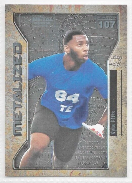 Kyle Pitts Atlanta Falcons 2021 Metal Universe Champions Metalized Silver #107 - Image 1 of 1