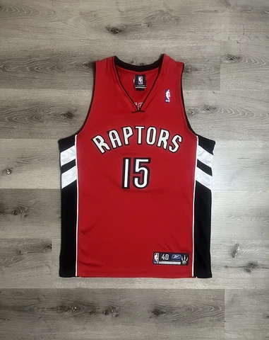 Reebok Toronto Raptors Authentic Jersey Vince Carter Alt Red Sz 40 Vintage Nba Cover