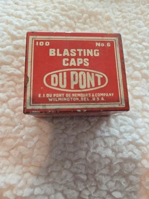 VACÍO De Colección Du Pont No.6 Tapas de Voladura Caja de Estaño Pistola Rifle Caza Coleccionable Foto 1 de 4