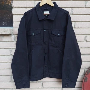 Tecovas Trucker Giacca Denim Uomo XXL Nero Jean Western Tela Cerata Chore - Foto 1 di 6