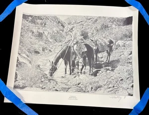 Shoofly Western 1979 impresión litográfica una bebida fresca cerca del O2 ¡Raro! Firmado - Imagen 1 de 4