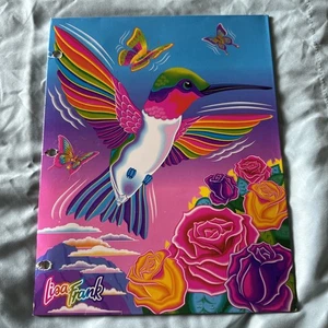 Vintage Lisa Frank Folder Hummingbird And Roses - Picture 1 of 24