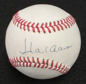 HANK AARON Signed Official MLB Baseball-HOF-MILWAUKEE BRAVES-PSA - Picture 1 of 7