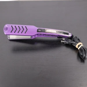 Conair CS26 Tourmaline Ceramic Flat Iron 1.5" Wet/Dry Hair Straightener Purple - Picture 1 of 11