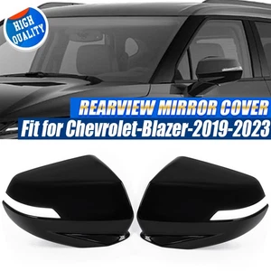 2pcs Mirror Cover Gloss Black Clip On Replacement For Chevy Blazer 2019-2025 - Picture 1 of 13