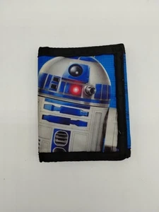 Portafoglio morbido Star Wars R2-D2 portafogli gancio e passante trifold ottime condizioni - Foto 1 di 9