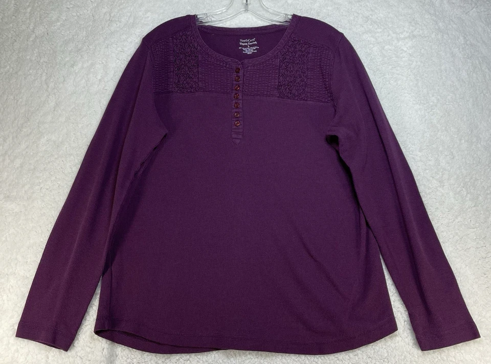 Suéter Northcrest Mujer Grande Púrpura Tejido Cuello Redondo Foto 1 de 4