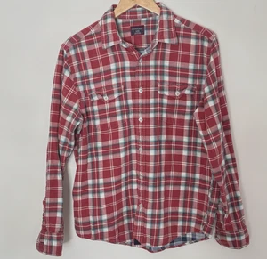 Untuckit Men’s Classic Slim Fit Lined Button Plaid Shirt Size Large - Picture 1 of 16