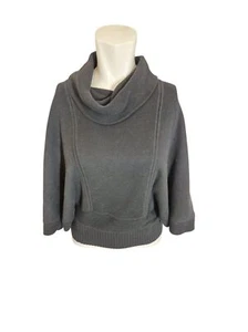Suéter Bordado Vintage Algodón Pima Capucha Cuello Dolman Manga Suéter Negro Talla S - Imagen 1 de 7