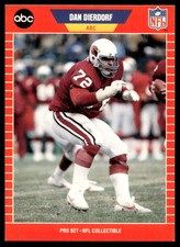 1989 Pro Set 1 Dan Dierdorf  St. Louis Cardinals  Football Card