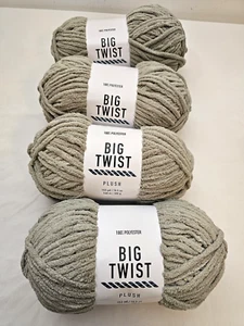 Big Twist PLUSH Yarn - Sage - Set of 4 - Dye Lot# JF24-010A - 10.5oz - Picture 1 of 5