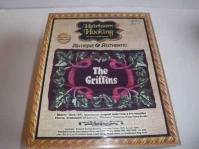 Vintage New FOLIAGE WITH NAME Heirloom Hooking Burlap Rug Hook Punch Kit #60508 - Image 1 of 4