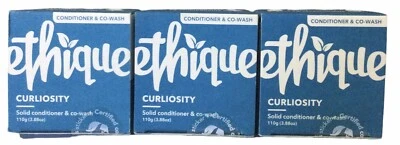 3pk Ethique Curliosity Solid Conditioner & Co-Wash Formulated For Curls 3.88oz