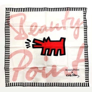 KEITH HARING x Beauty Point Taschentuch Halstuch Bandana Einstecktuch selten - Bild 1 von 3