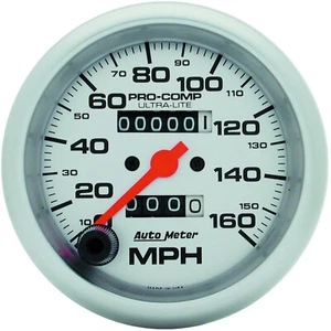 Auto Meter Gauge Ultra-Lite Speedometer 3 3/8 in. 160mph Mechanical Analog Each - Picture 1 of 1