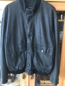 legere Lederjacke, Nappaleder, Blouson, Bomber, Gr. 54(56) , schwarz, MILDESTEN - Bild 1 von 6
