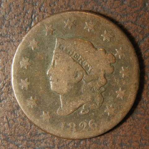 1826/5 Coronet Head Large Cent, N-8 Cover