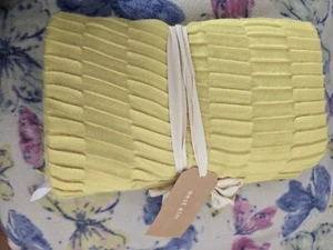 West Elm Blanket Mustard Yellow Fringe Throw Size 40in x 50in 100% Acrylic - Picture 1 of 5